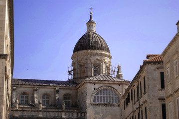 church under reconstruction, dubrovnik