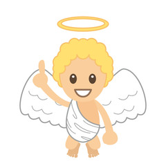 天使 表情 指差し