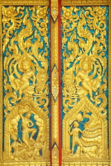 Thai temple door.