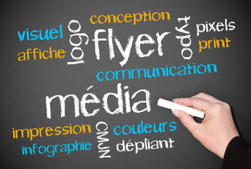 flyer et m&eacute;dia