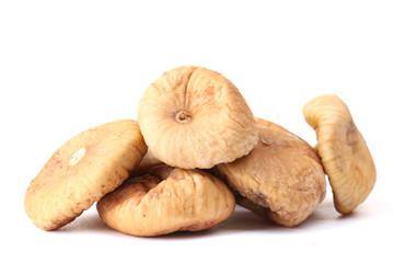 delicious dried figs isolated on white