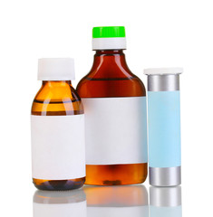 Obraz premium Medical bottles isolated on white