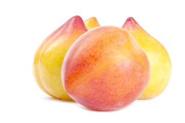 Chilean Lemon Plums Isolated on White