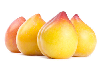 Chilean Lemon Plums Isolated on White