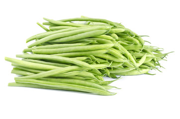 French Green Beans Isolated on White