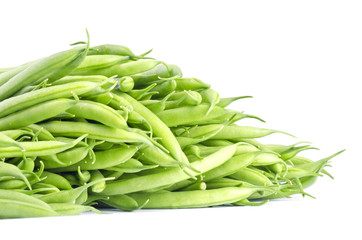 French Green Beans Isolated on White