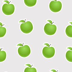 Green apples seamless background