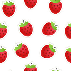 Red strawberry seamless background