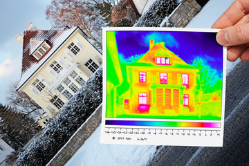 thermal imaging of a town house