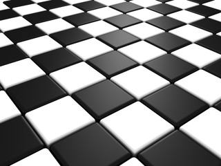 perspective view of a chess or checker board background
