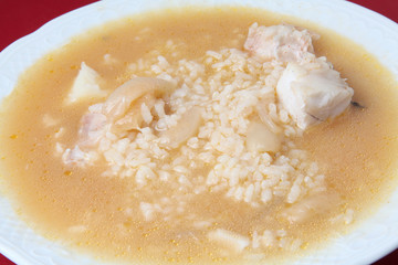 arroz caldoso con pescado