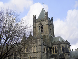 Fototapeta na wymiar Christ Church Cathedral anglikańskiego w Irlandii Dublin City
