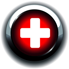 Fototapeta premium bouton plus