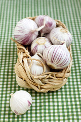 Garlic in the basket