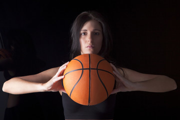 Girl with basketball