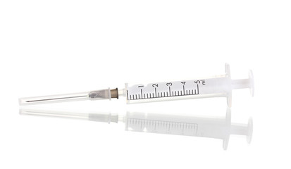 Syringe isolated on white