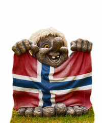 The troll with a flag of Norway