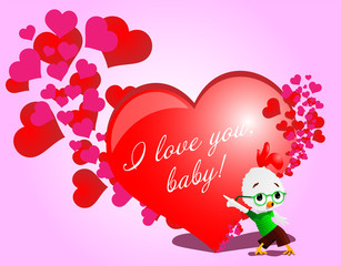 chicken with heart brings words of love