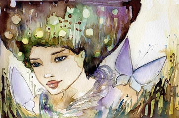 Papier Peint photo Inspiration picturale avec des papillons