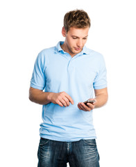 Student mit Smartphone