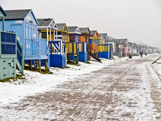 Beach Huts in the snow