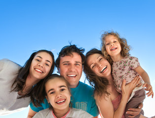 Happy friends having fun outdoors