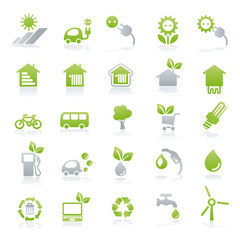 vector iconset energy + green lifestyle