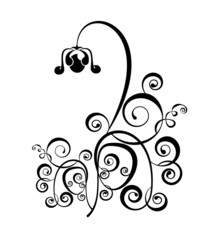 vector flower pattern on white background