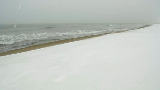 nevicata spiaggia