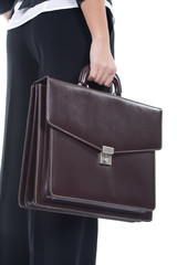 woman holding a briefcase