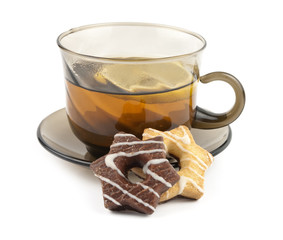 cup of tea with a lemon