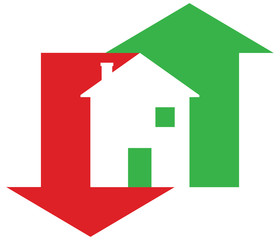 House prices rise and fall