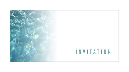 Invitation, carte, carton, marketing, promotion, piscine, eau