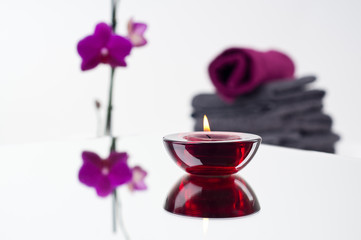 Wellness Kerze rot
