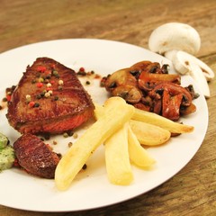 Steak mit Pommes