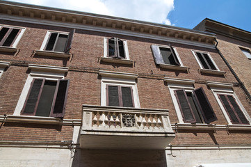 Historical Palace. Ferrara. Emilia-Romagna. Italy.