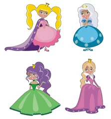 Abwaschbare Fototapete Vier Prinzessinnen © shinshilla