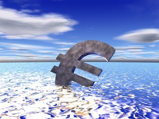 Fototapeta premium 3D - Untergang des Euro