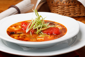 Italian soup served with bread