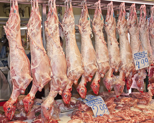 lambs in the butchers