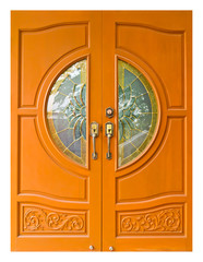Thai style wooden doors