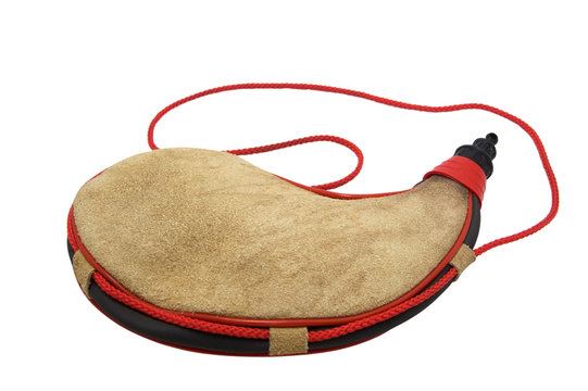 Wineskin isolated on white background