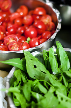 pomodorini e rucola