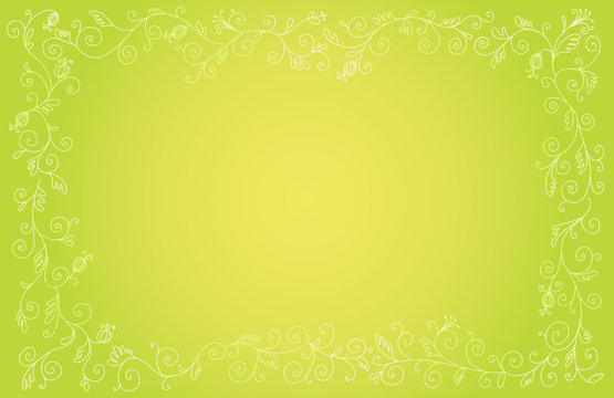 White pattern on a green background