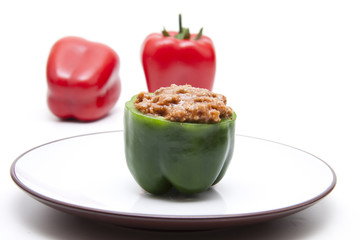 Gefüllte grüne Paprika