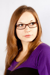Obraz premium beautiful young woman thinks