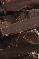 Homemade chocolate with sea salt