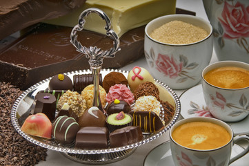 Handmade chocolates and espresso coffee