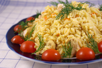 pilav with chicken