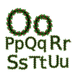 Decorative letters with berries